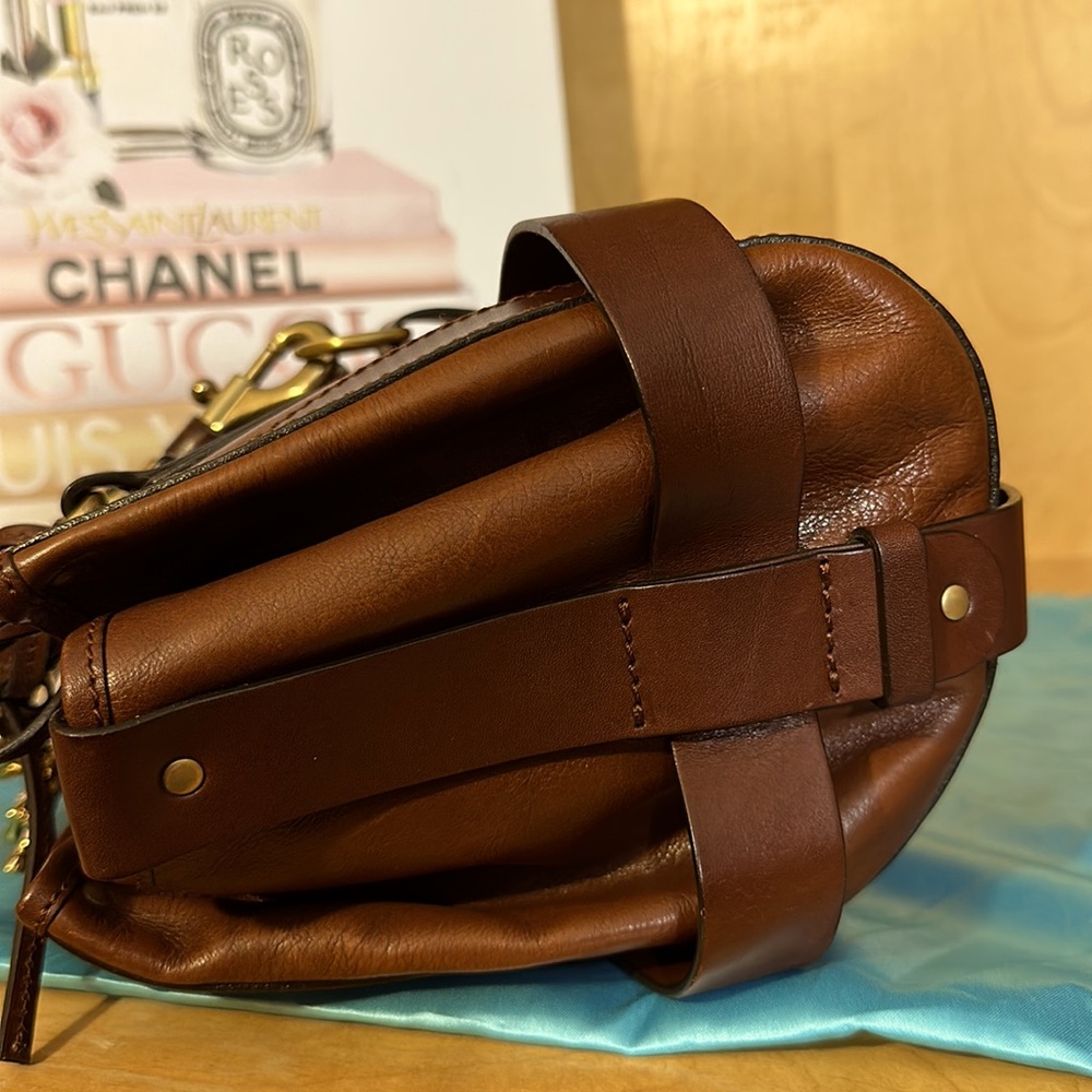 Purse Bag Chloe Kerala Western Horse Charms Brown Leather Shoulder Bag w charms - Picture 6 of 14